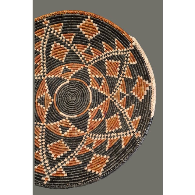 Vintage Tribal African Zulu Hand Weaved Basket For Sale - Image 4 of 11