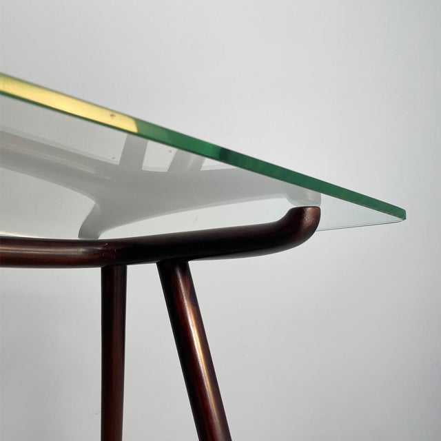 Mid-Century Modern Italian Disassemblable Coffee Table in Wood and Glass, 1950s For Sale - Image 10 of 14
