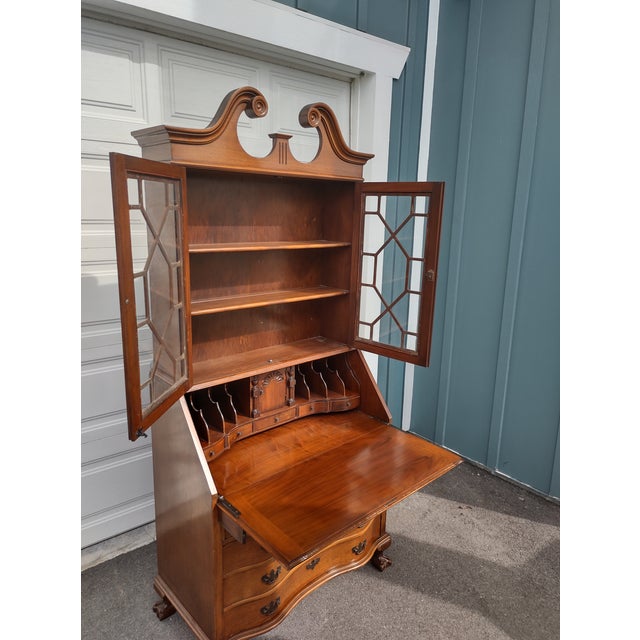 1940s Governor Winthrop Mahogany Secretary Desk Chairish