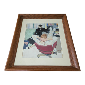 1950s Vintage w.c. Painting Mid Century Glamour Girl Client