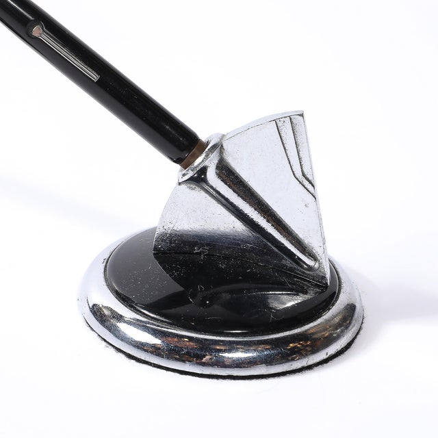 Plastic Art Deco Chrome, Lucite & Black Bakelite Fountain Pen Signed Esterbrook For Sale - Image 7 of 13