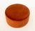 Modern Modern Burnt Orange Velvet Circular Ottoman For Sale - Image 3 of 8