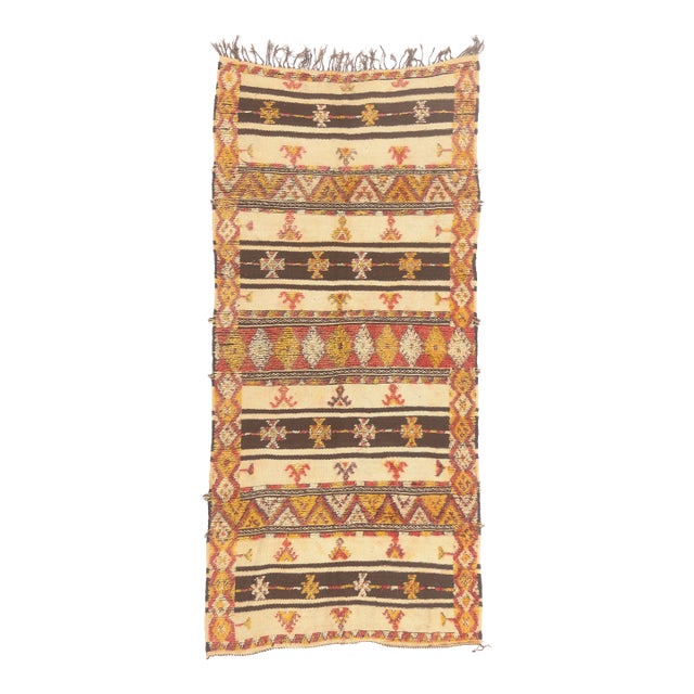 Vintage Taznakht Glaoui Moroccan Rug, 04'02 X 09'02 For Sale