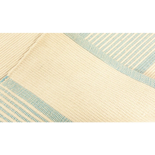Textile Modern Geometric Cut-Pile Flat Weave Wool Runner by Doris Leslie Blau For Sale - Image 7 of 7