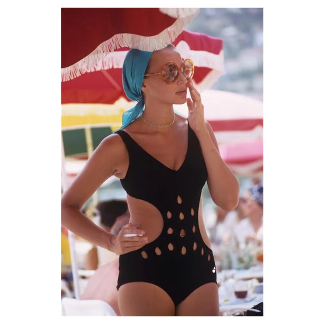 Slim Aarons, Monte Carlo Swimwear, Estate Stamped Photographic Print, 1970 / 2020s For Sale