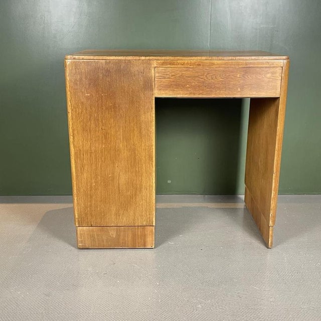 Art Deco Wooden Single Pedestal Desk For Sale - Image 10 of 12