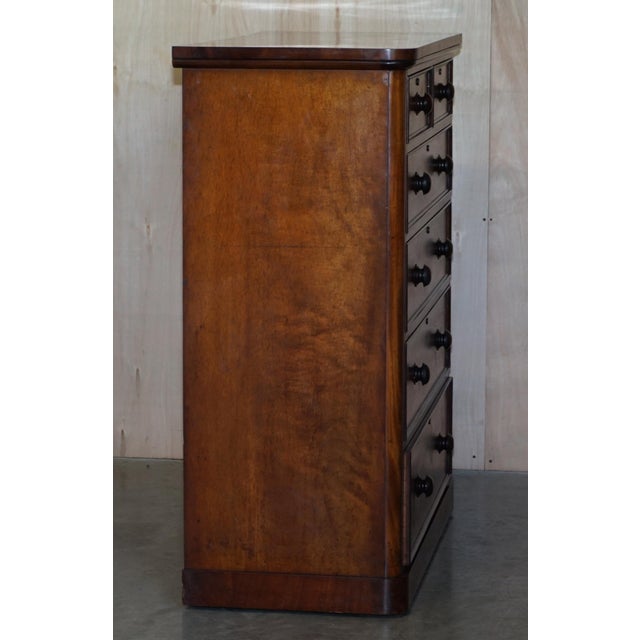 Antique Victorian Flamed Mahogany Two Over Four Chest of Drawers For Sale - Image 10 of 18