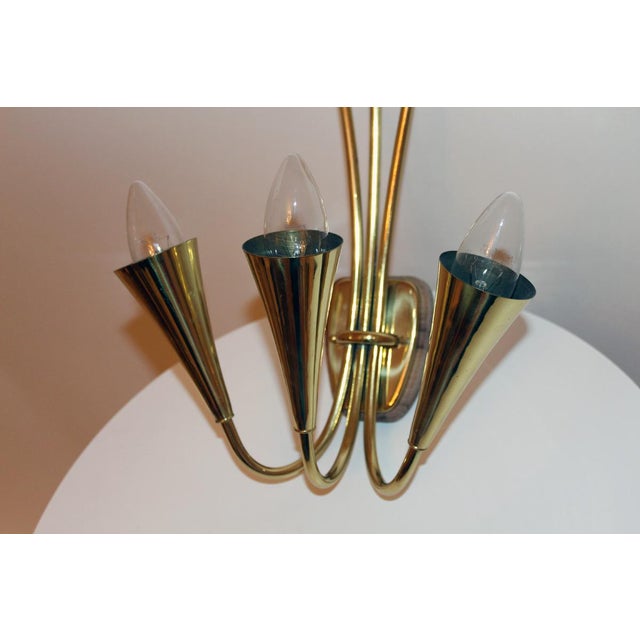 Rupert Nikoll Wall Lamp with Three Lights by Rupert Nikoll, 1950s For Sale - Image 4 of 8