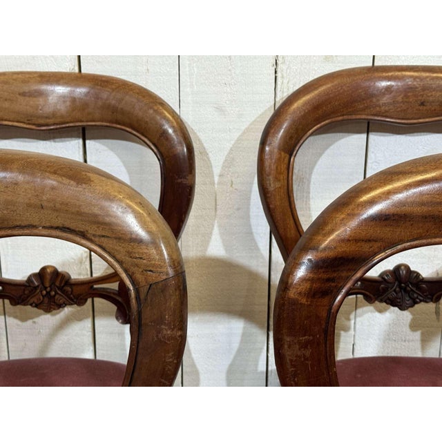 Brown Victorian Mahogany English Chairs, 1970s, Set of 8 For Sale - Image 8 of 18
