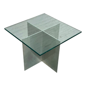 Mid Century Modern Chrome and Glass Side / End Table, Circa 1970s