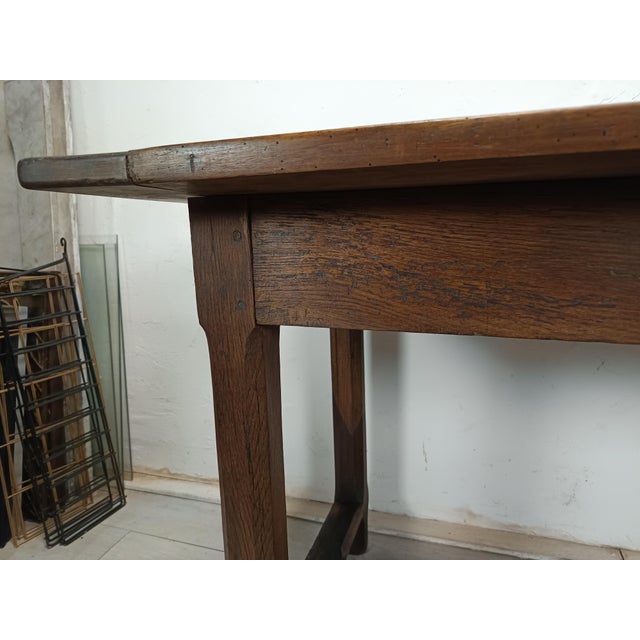 Oak and Walnut Farmhouse Table For Sale - Image 16 of 18