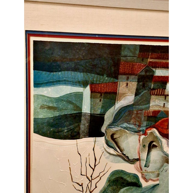 This embossed, numbered and signed lithograph, part of the “Four Seasons Suite,” is by Alvar Suñol Muñoz-Ramos (b. 1935),...