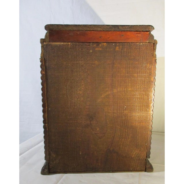 Jacobean 19th Century Italian Rolling Door Desk Display Case For Sale - Image 3 of 12