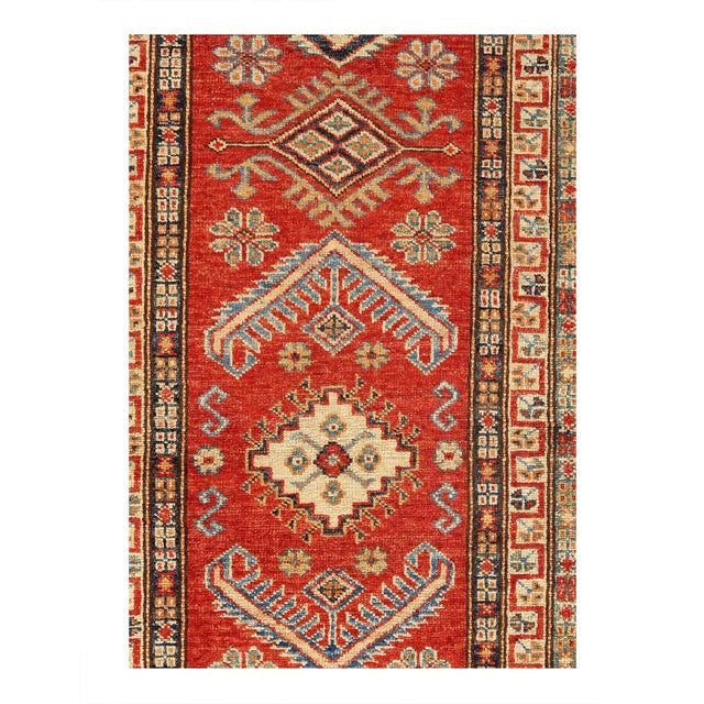 Original Kazak Rug.Handmade Hand-knotted,Very Practical for High Traffic,Hand-Spun Lamb's Wool on a Cotton Foundation...