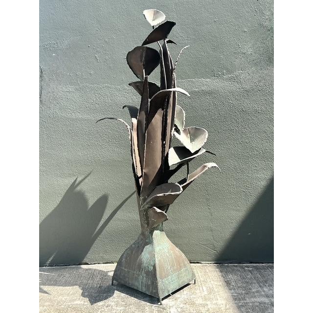 Verdigris Vintage Patinated Verdigris Copper Fountain For Sale - Image 8 of 12