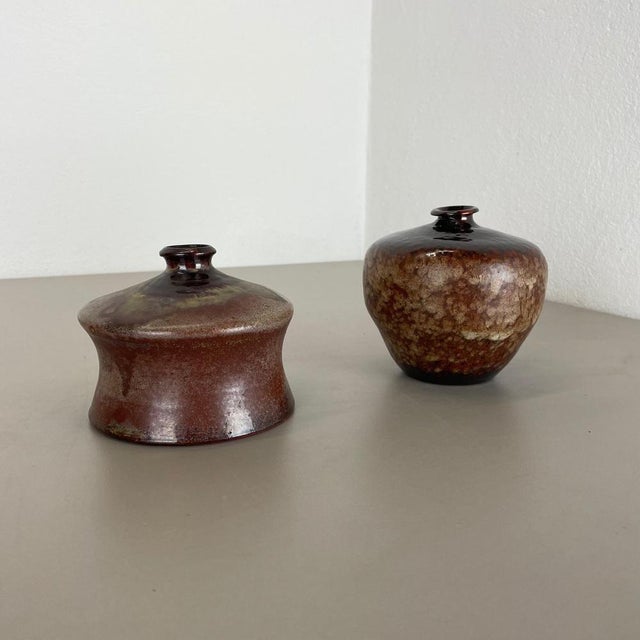 Studio Pottery Vase from Elmar & Elke Kubicek, Germany, 1970s, Set of 2 For Sale - Image 3 of 18