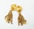1980s Chanel Vintage Gold Plated Argyle Letter Chain Dangle Clip on Earrings, A Pair For Sale - Image 5 of 5