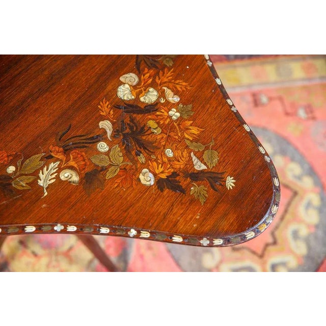 Brown English Regency Inlaid Center Table or Occasional Table, 1815 For Sale - Image 8 of 9