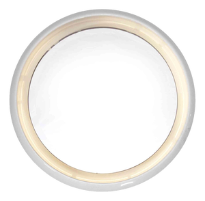 Vintage Backlit Ceramic and Glass Wall Mirror, Europe, 1970s