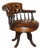Antique Victorian Fully Brown Leather Chesterfield Captains Chair, 1880 For Sale