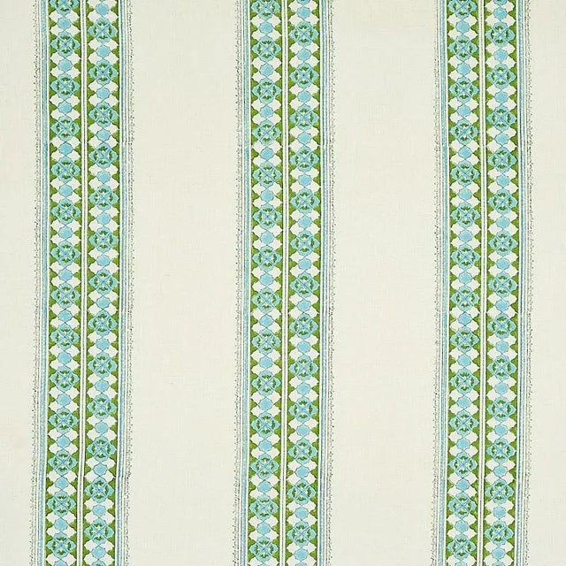 A delicate floral stripe that captures a perfectly imperfect charm that only a handblock print can do. This is a soft,...