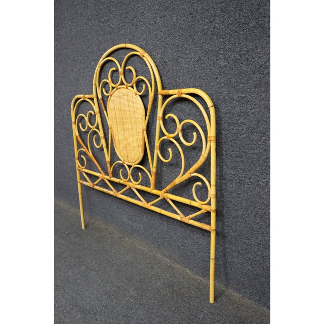 Mid-Century Modern Mid Century Style Bamboo Double Headboard For Sale - Image 3 of 8