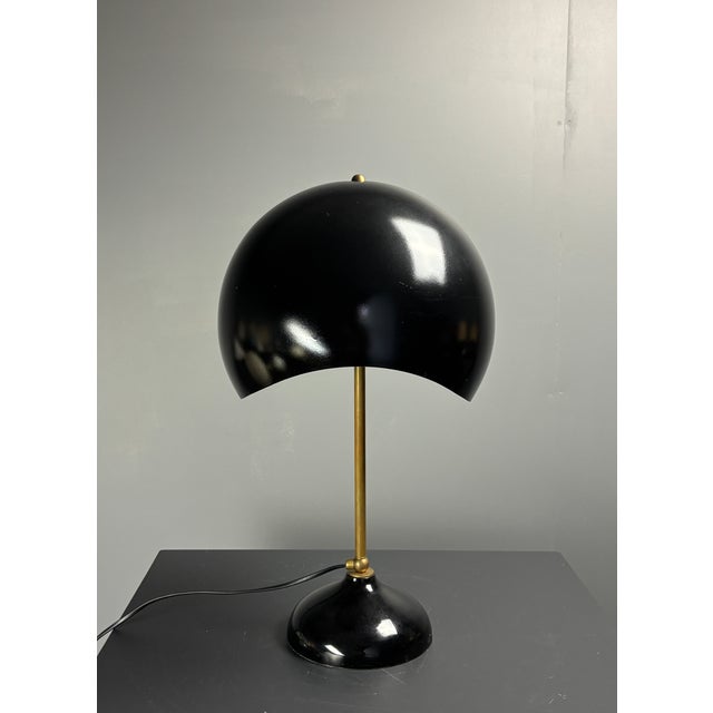 Mid-Century Italian Scallop Mushroom Wavy Brass Table Lamp, 1960s For Sale - Image 11 of 13