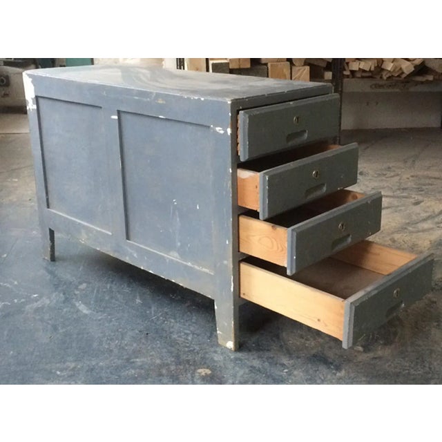 Mid-Century Modern Vintage Grey Chest of Drawers, 1950s For Sale - Image 3 of 9