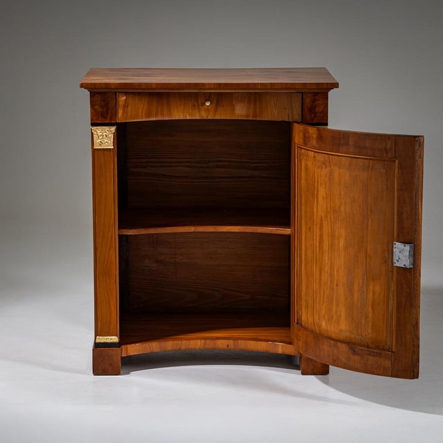 Wood Biedermeier Demi-Cabinet with Pilasters, 1820 For Sale - Image 7 of 14