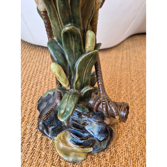 Ceramic Earthenware Garden Spoonbill Bird Sculpture For Sale - Image 7 of 7