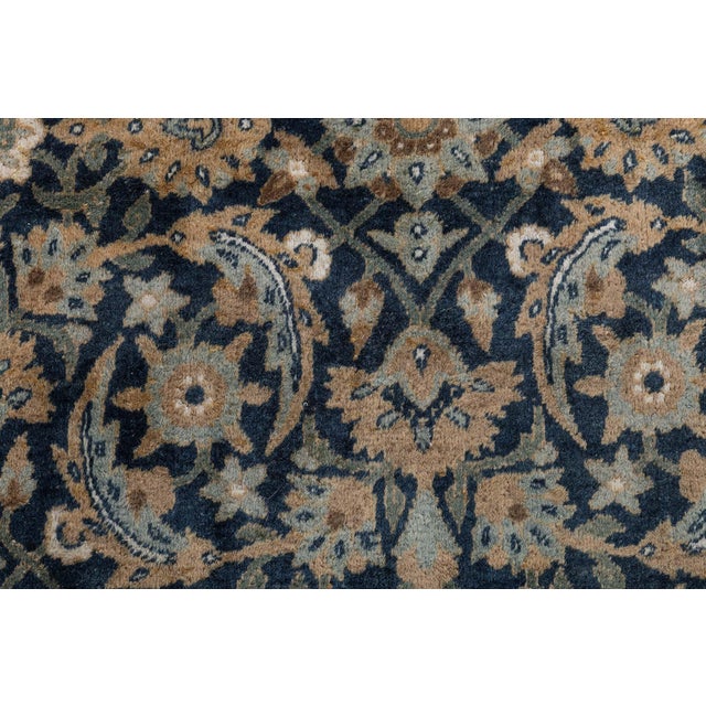 Beige Early 20th Century Persian Kirman Botanic Handwoven Wool Rug For Sale - Image 8 of 10