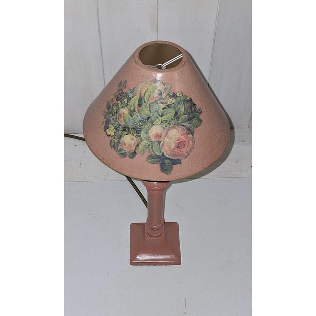 Vintage Table Lamp in Partially Painted Metal, 1990s For Sale - Image 4 of 9