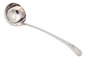 Silver Soup Ladle with Reliefs on the Handle