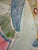 Large Contemporary Abstract Acrylic Painting – Pink, Teal & Circular Motif For Sale In Atlanta - Image 6 of 11