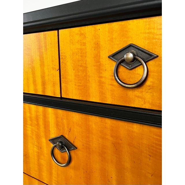 Wood Vintage Baker Furniture Biedermeier Style Chest of Drawers For Sale - Image 7 of 12