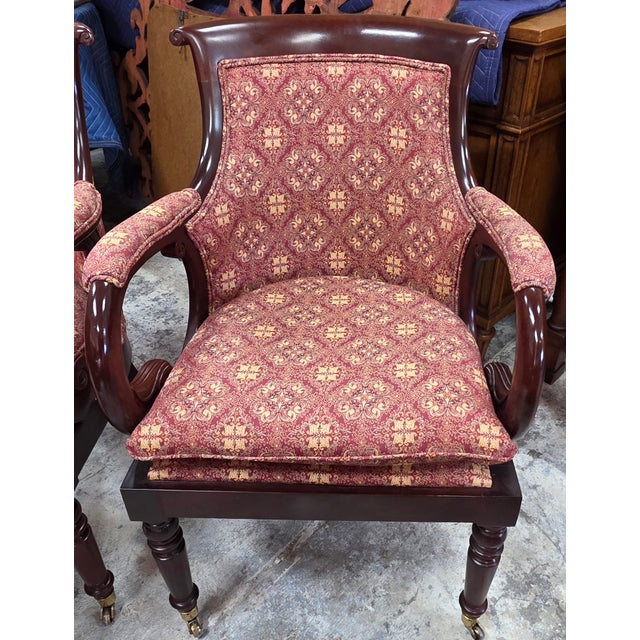 Hancock and Moore Jockey Club Chairs --- Set of 4 For Sale - Image 9 of 11