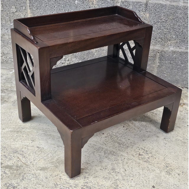 Mid-Century Stained Mahogany Bed Step For Sale - Image 4 of 6