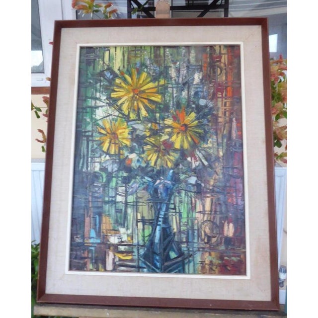 Arthur Sarkissian, Still Life with Yellow Flowers, 1972, Oil on Canvas For Sale - Image 14 of 15
