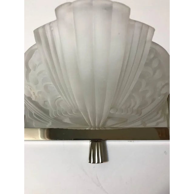 Georges Leleu Early 20th Century French Art Deco Sconces by Georges Leleu - a Pair For Sale - Image 4 of 10