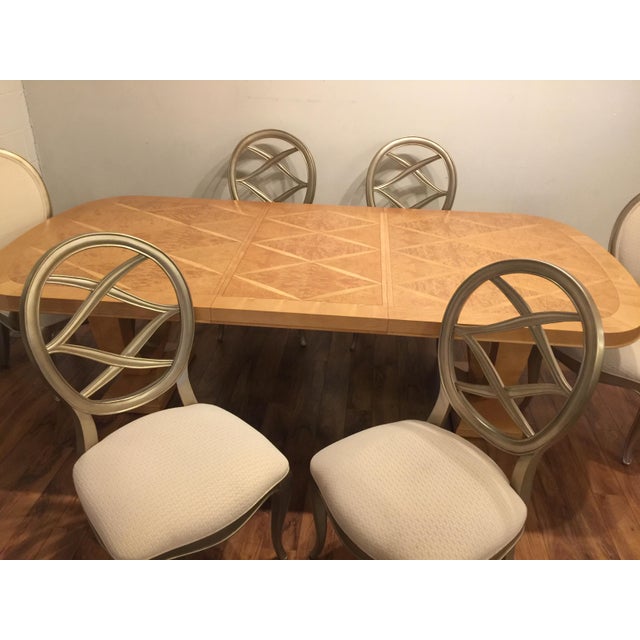 Thomasville Bogart Luxe Collection Burl Dining Set Chairish