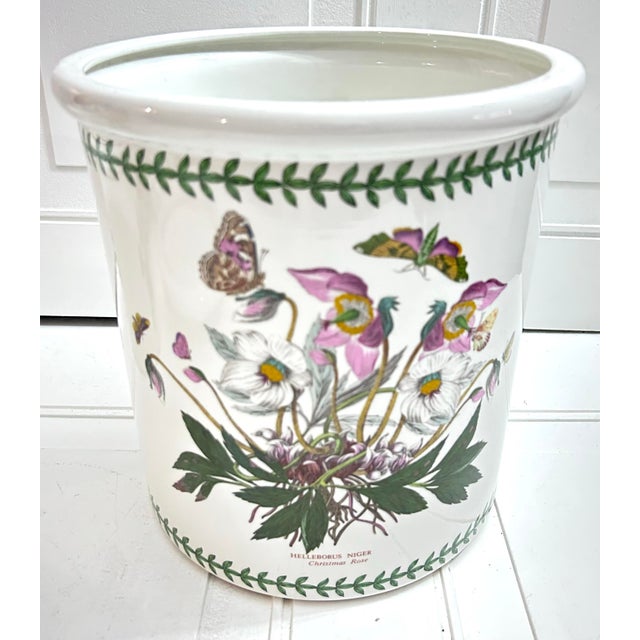 Vintage Portmeirion Botanical Garden Ceramic Canister Bread Crock 14” Tall For Sale - Image 4 of 10