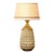 Vintage Brutalist Textured Ceramic Table Lamp With Geometric Relief For Sale