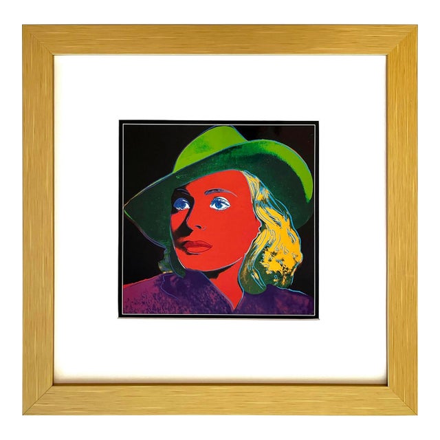 1983 Andy Warhol Pop Art Ingrid Bergman With Hat 9 Framed For Sale