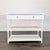 The table is defined by simple lines and classic detailing, with a panel front drawer and turned columns. This table has...
