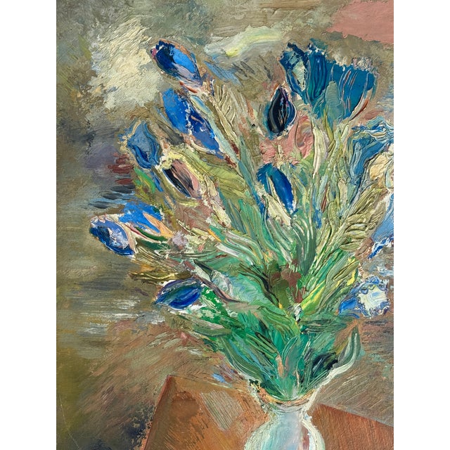Silvin Bronkart, Bouquet, Oil on Panel, 1947 For Sale - Image 9 of 13