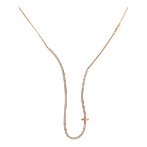 18k (750) Pink Gold Natural Diamond Fancy Necklace