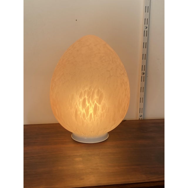Vintage Egg-Shaped Pink Vianne Glass Lamp, 1970s For Sale - Image 15 of 17