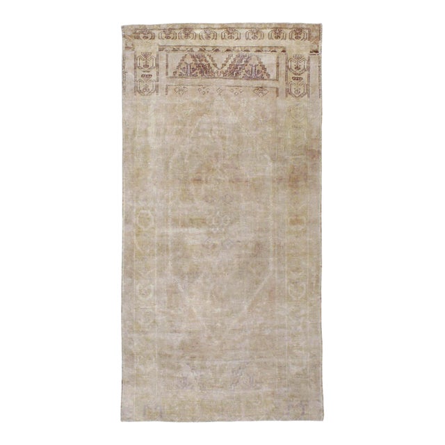 Galerie Shabab Collection Mid-20th Century Turkish Oushak Accent Rug For Sale