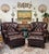 Vintage Tufted Leather Writers Chair With Ottoman For Sale - Image 18 of 18