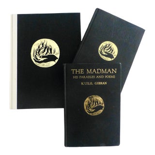 1940s Kahlil Gibran Vintage Trio: The Prophet. The Madman,.The Wanderer.books - Set of 3 For Sale